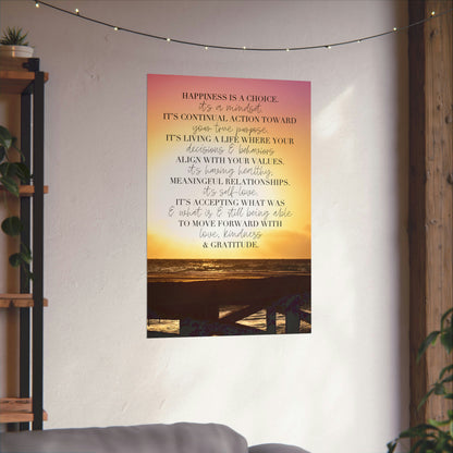 Happiness - Matte Vertical Poster - 24" x 36"